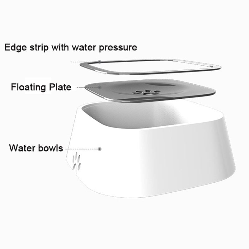 Pet Floating Water Bowl 1.5 Litre Dog Feeding Best Pet 