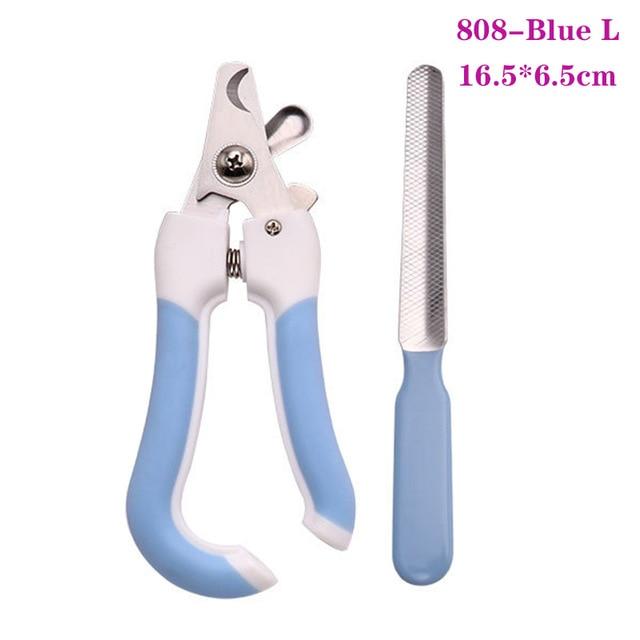Professional Pet Nail Clippers Pet Nail Tools BestPet Blue Hook Grip + File Large 