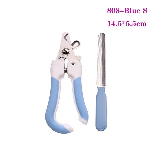 Professional Pet Nail Clippers Pet Nail Tools BestPet Blue Hook Grip + File Small 