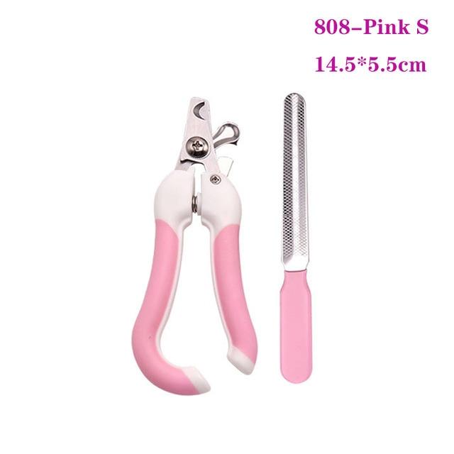 Professional Pet Nail Clippers Pet Nail Tools BestPet Pink Hook Grip + File Small 