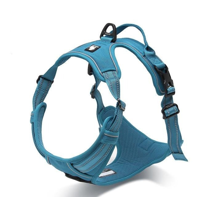 Reflective Dog Harness With Front and Back Clip Pet Collars &amp; Harnesses BestPet Blue X Small 