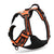Reflective Dog Harness With Front and Back Clip Pet Collars & Harnesses BestPet Orange X Small 