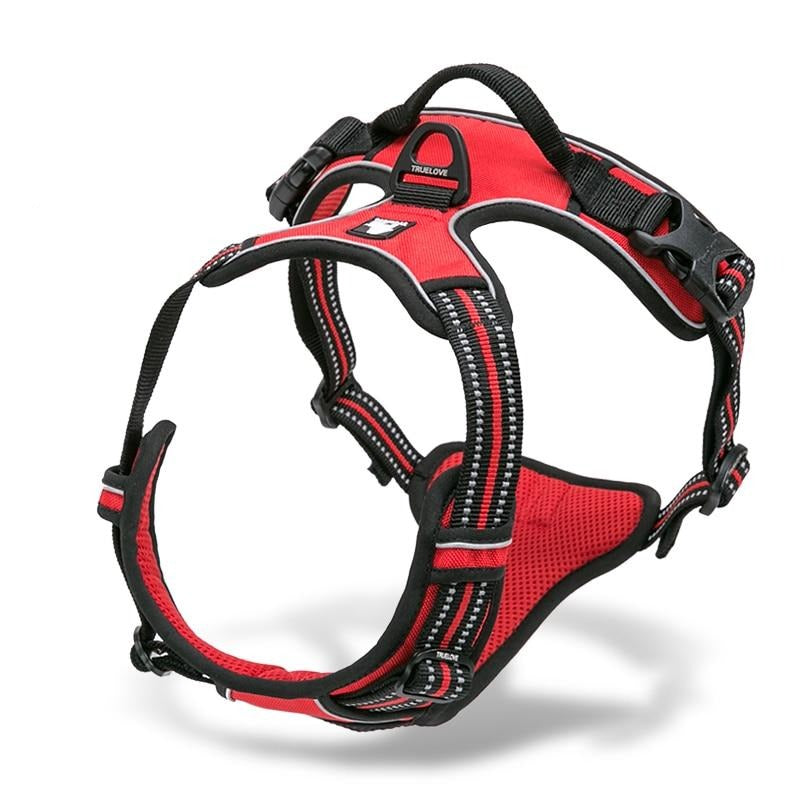 Reflective Dog Harness With Front and Back Clip Pet Collars & Harnesses BestPet Red X Small 