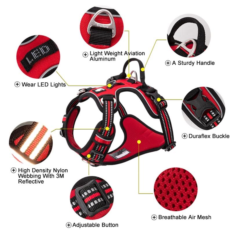 Reflective Heavy Duty Dog Leash Harness Pet Collars & Harnesses BestPet 