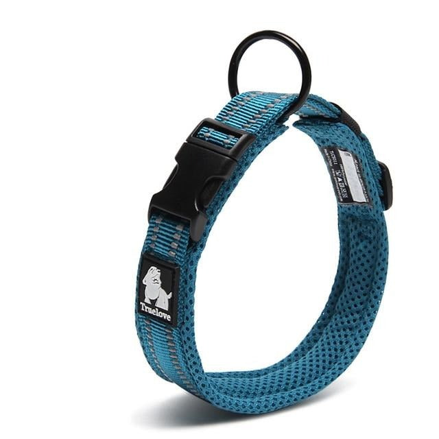 Reflective Mesh Padded Dog Collar Pet Collars & Harnesses BestPet Blue XX Small 