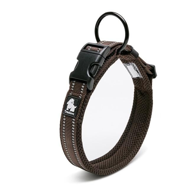 Reflective Mesh Padded Dog Collar Pet Collars & Harnesses BestPet Brown XX Small 
