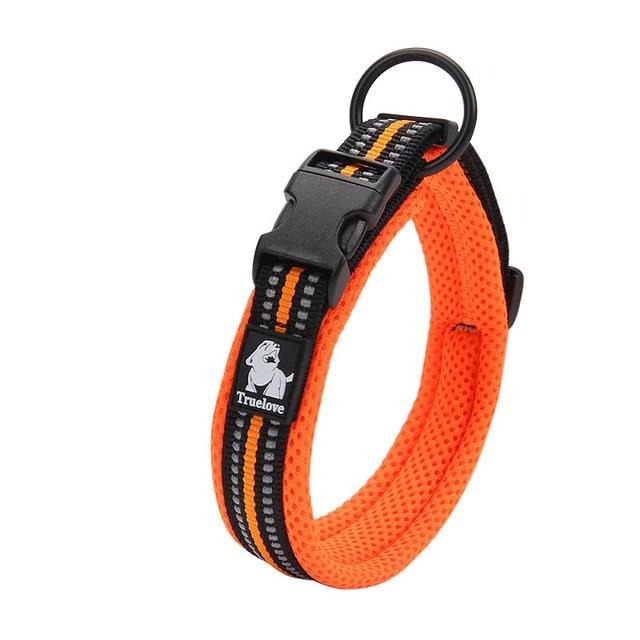 Reflective Mesh Padded Dog Collar Pet Collars & Harnesses BestPet Orange XX Small 