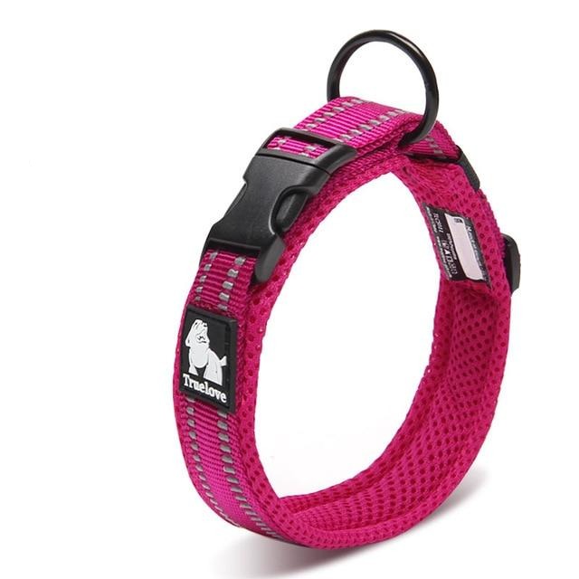 Reflective Mesh Padded Dog Collar Pet Collars &amp; Harnesses BestPet Pink XX Small 