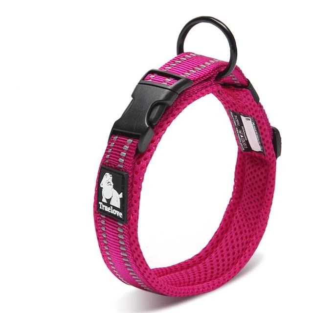 Reflective Mesh Padded Dog Collar Pet Collars & Harnesses BestPet Pink XX Small 