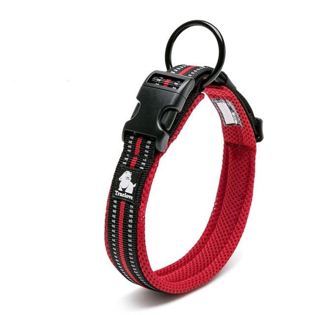 Reflective Mesh Padded Dog Collar Pet Collars & Harnesses BestPet Red XX Small 