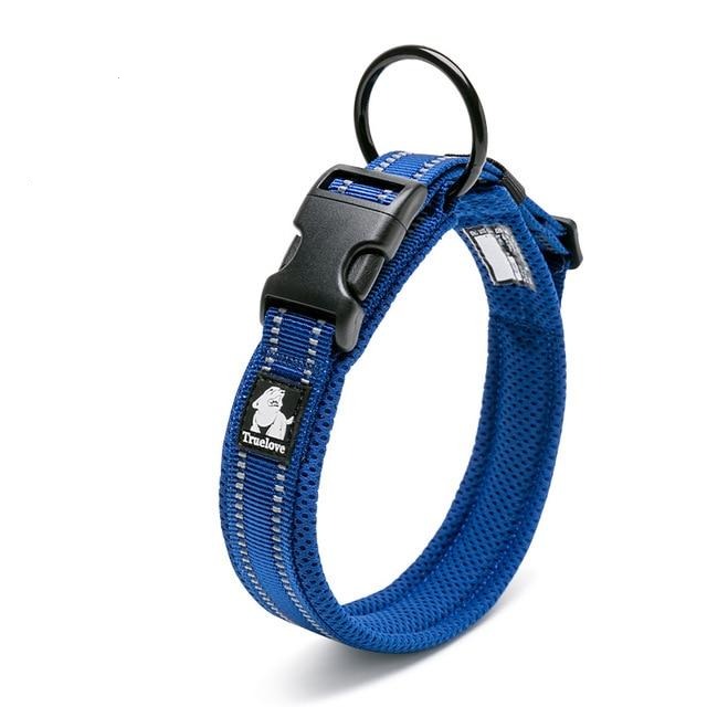 Reflective Mesh Padded Dog Collar Pet Collars &amp; Harnesses BestPet Royal Blue XX Small 