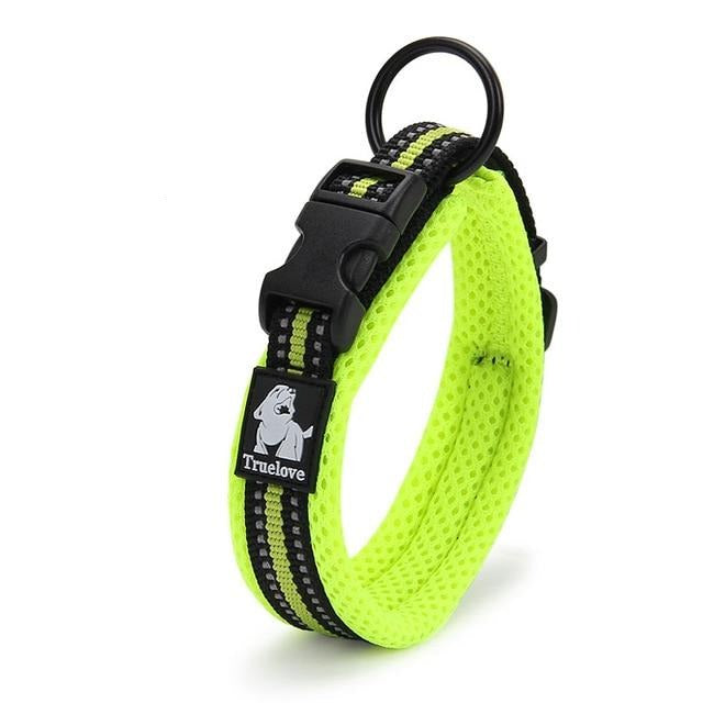 Reflective Mesh Padded Dog Collar Pet Collars & Harnesses BestPet Yellow XX Small 