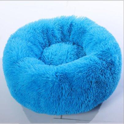 Replacement Cover - Soft and Fluffy Plush Calming Pet Bed With Removable Cover Dog Beds BestPet Electric Blue Replacement Cover - Small 50CM 