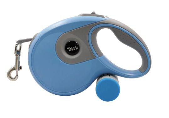 Retractable Dog Leash With Poo Bag Holder Pet Leashes BestPet Blue 5 metre + Waste Bag Holder 