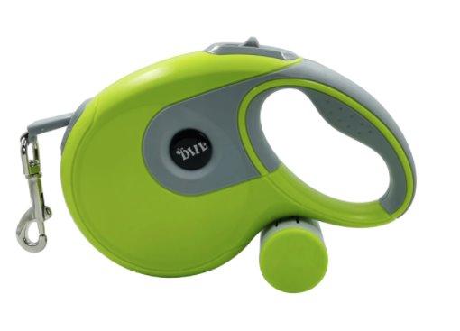 Retractable Dog Leash With Poo Bag Holder Pet Leashes BestPet Green 5 metre + Waste Bag Holder 