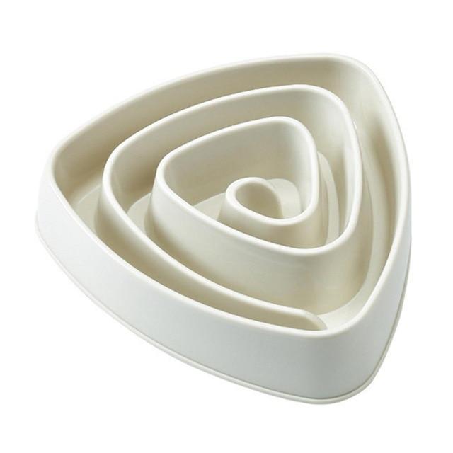Slow Feeder Puzzle Pet Food Bowl Pet Bowls, Feeders & Waterers BestPet White Triangle 