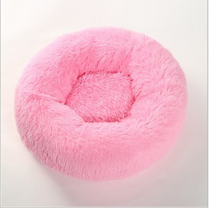 Soft and Fluffy Plush Calming Pet Bed Dog Beds BestPet Hot Pink Small 50CM 