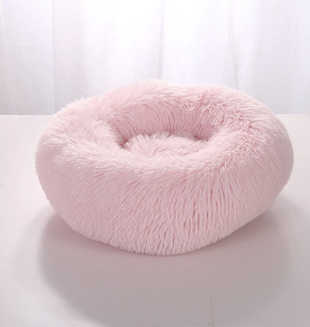 Soft and Fluffy Plush Calming Pet Bed Dog Beds BestPet Pink Small 50CM 