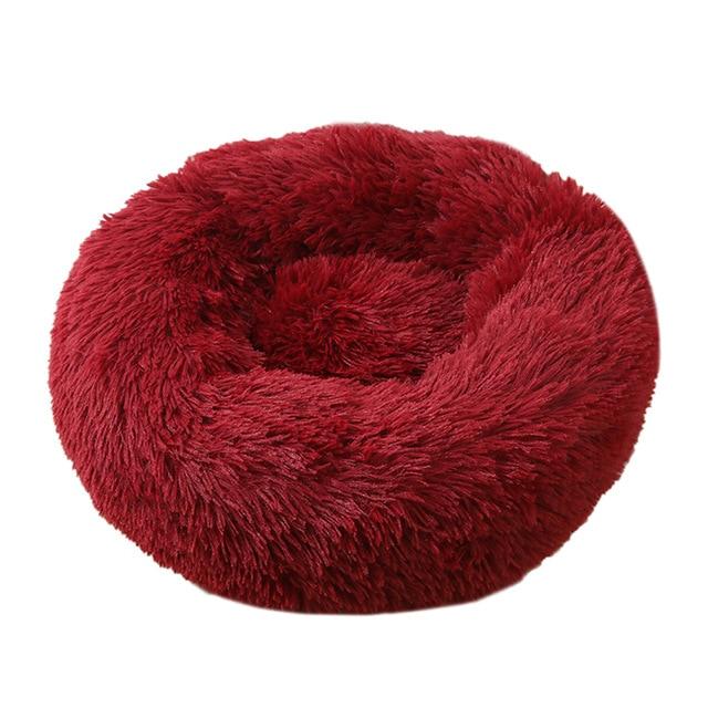 Soft and Fluffy Plush Calming Pet Bed Dog Beds BestPet Red Small 50CM 