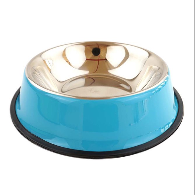 Stainless Steel Pet Food and Water Bowl 4 Colours! Pet Bowls, Feeders & Waterers BestPet Blue Small 