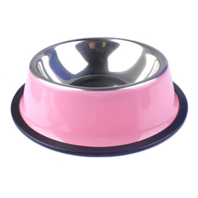 Stainless Steel Pet Food and Water Bowl 4 Colours! Pet Bowls, Feeders & Waterers BestPet Pink Small 