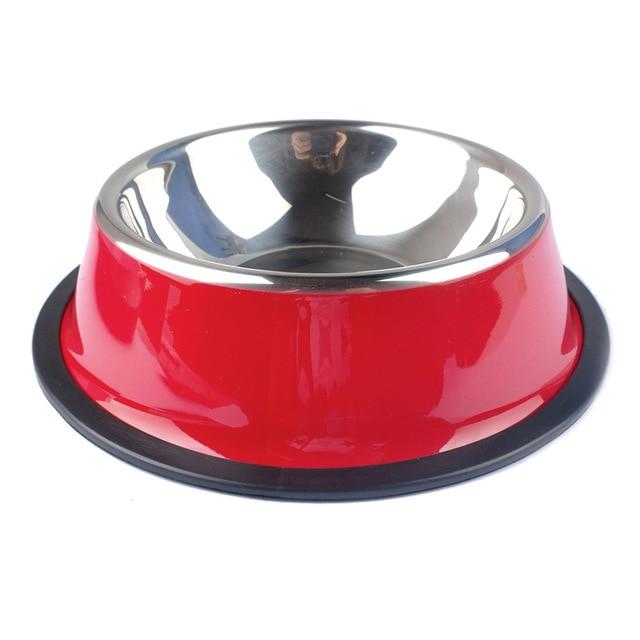 Stainless Steel Pet Food and Water Bowl 4 Colours! Pet Bowls, Feeders & Waterers BestPet Red Small 