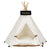 TeePee Tent Pet Bed - 7 Designs! Dog Beds BestPet White Small 