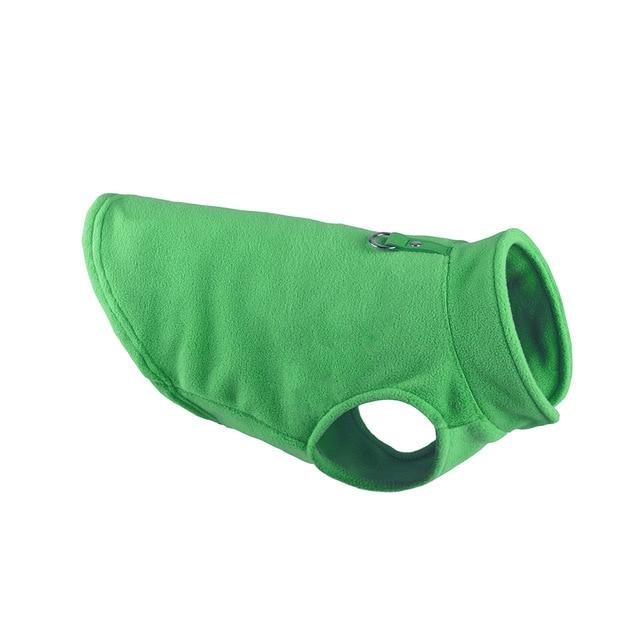 Warm Fleece Pet Coat Dog Apparel BestPet Green Small 