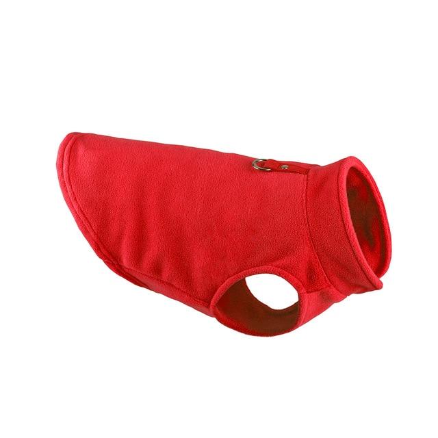 Warm Fleece Pet Coat Dog Apparel BestPet Red Small 