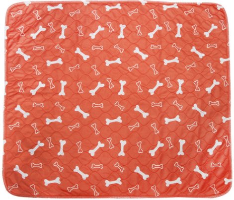 Washable Reusable Puppy Pee Pads Dog Beds BestPet Orange Bone Small 60 x 40cm 