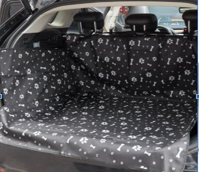 Waterproof Pet Car Boot Protector Pet Carriers &amp; Crates BestPet Boot Black Bones &amp; Paws 